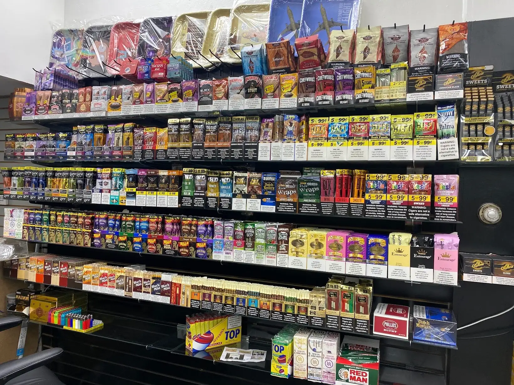 Inside the Lux Smoke shop on North Market Street in Wilmington, Delaware